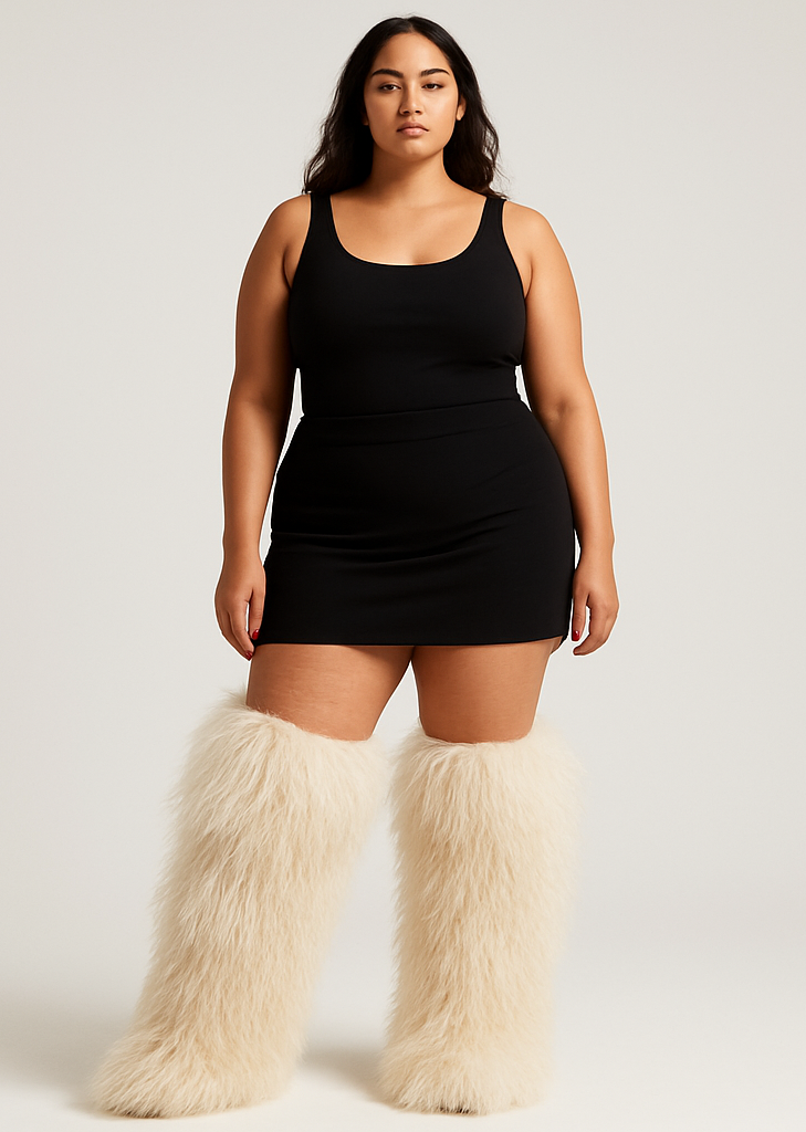 Mongolian Wool Thigh High Boots